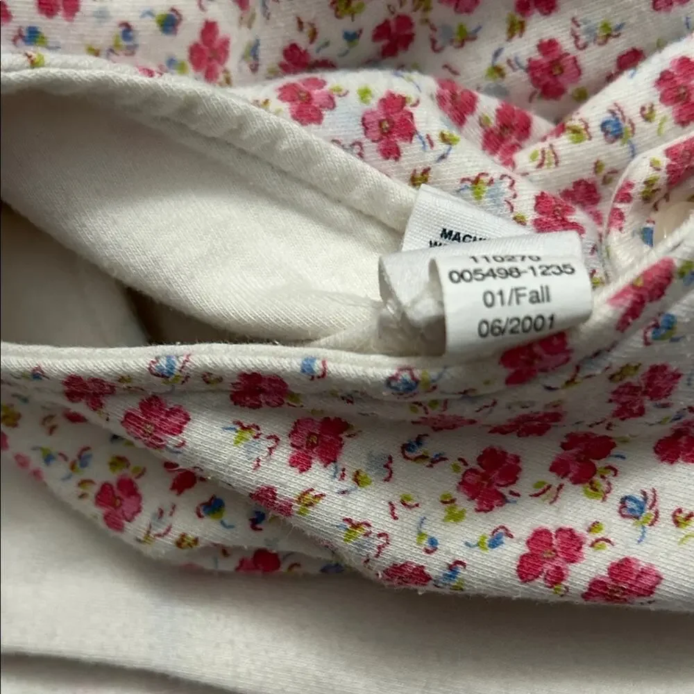 Vintage Baby Gap Floral Sleeveless Pinafore Dress, Size 3